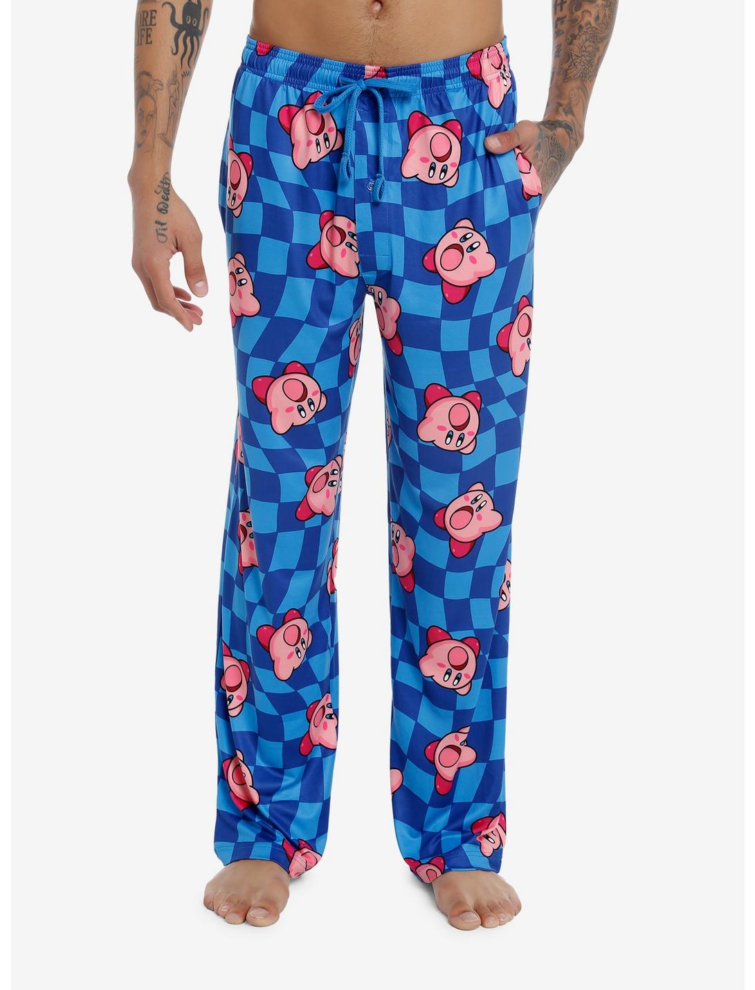 Kirby Blue Checkered Pajama Pants, BLUE, hi-res