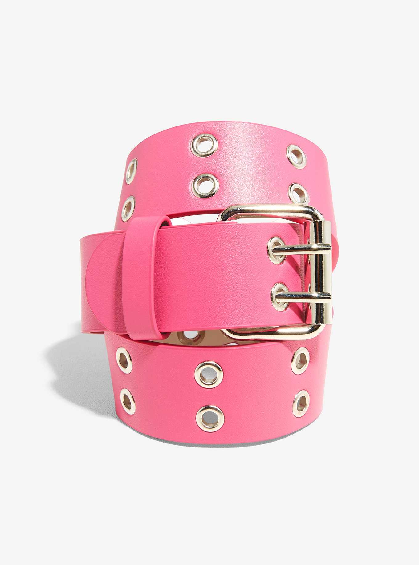 Hot Pink Double Grommet Belt, , hi-res