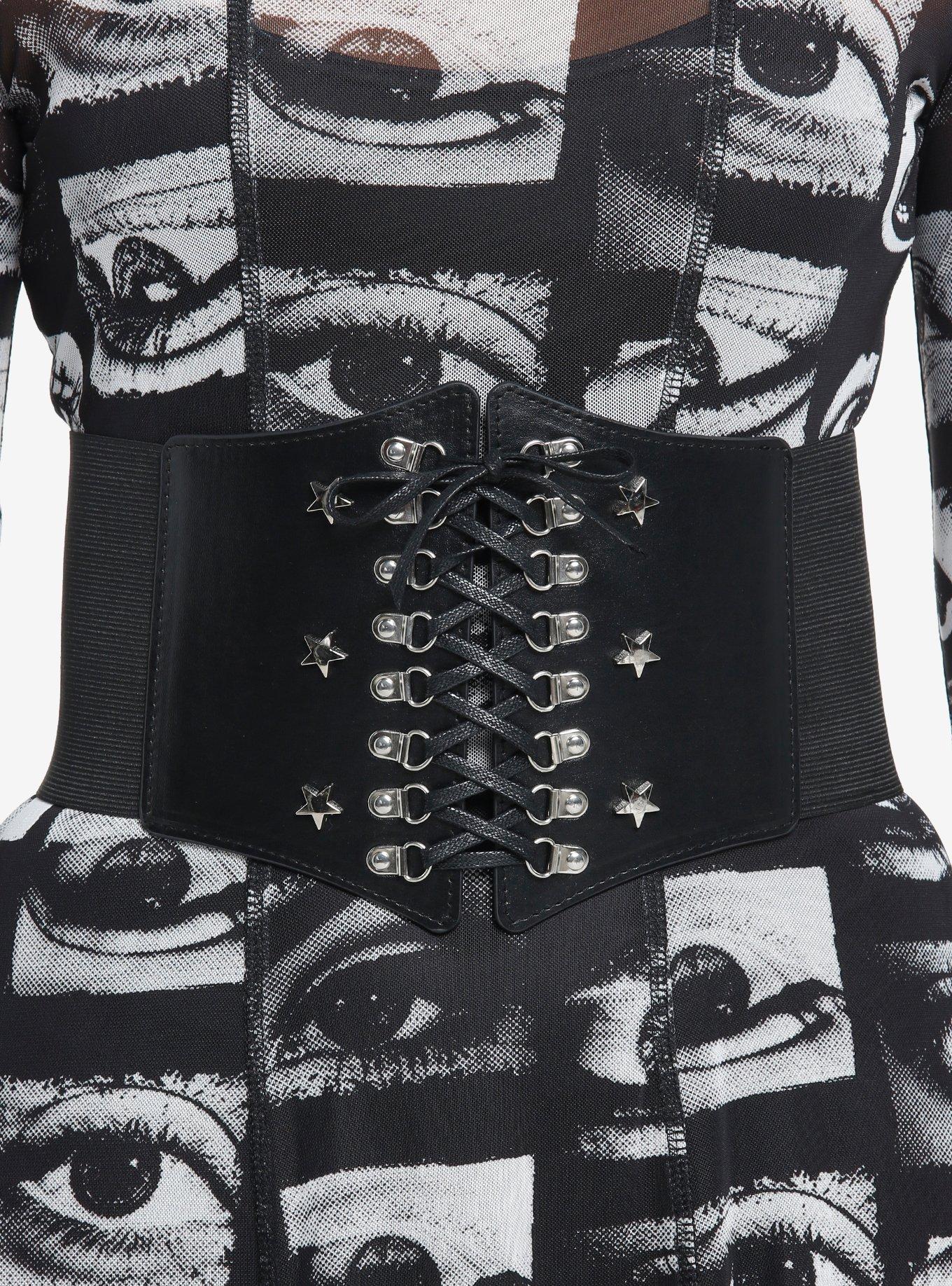 Stars Lace-Up Corset Belt, MULTI, hi-res
