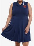 Her Universe Marvel Captain America Pleated Athletic Dress Plus Size Her Universe Exclusive, NAVY, hi-res