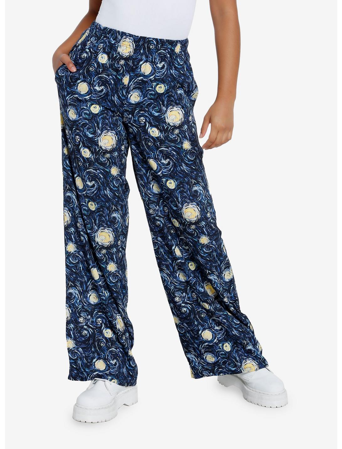 Cosmic Aura Starry Night Wide Leg Pants, MULTI, hi-res