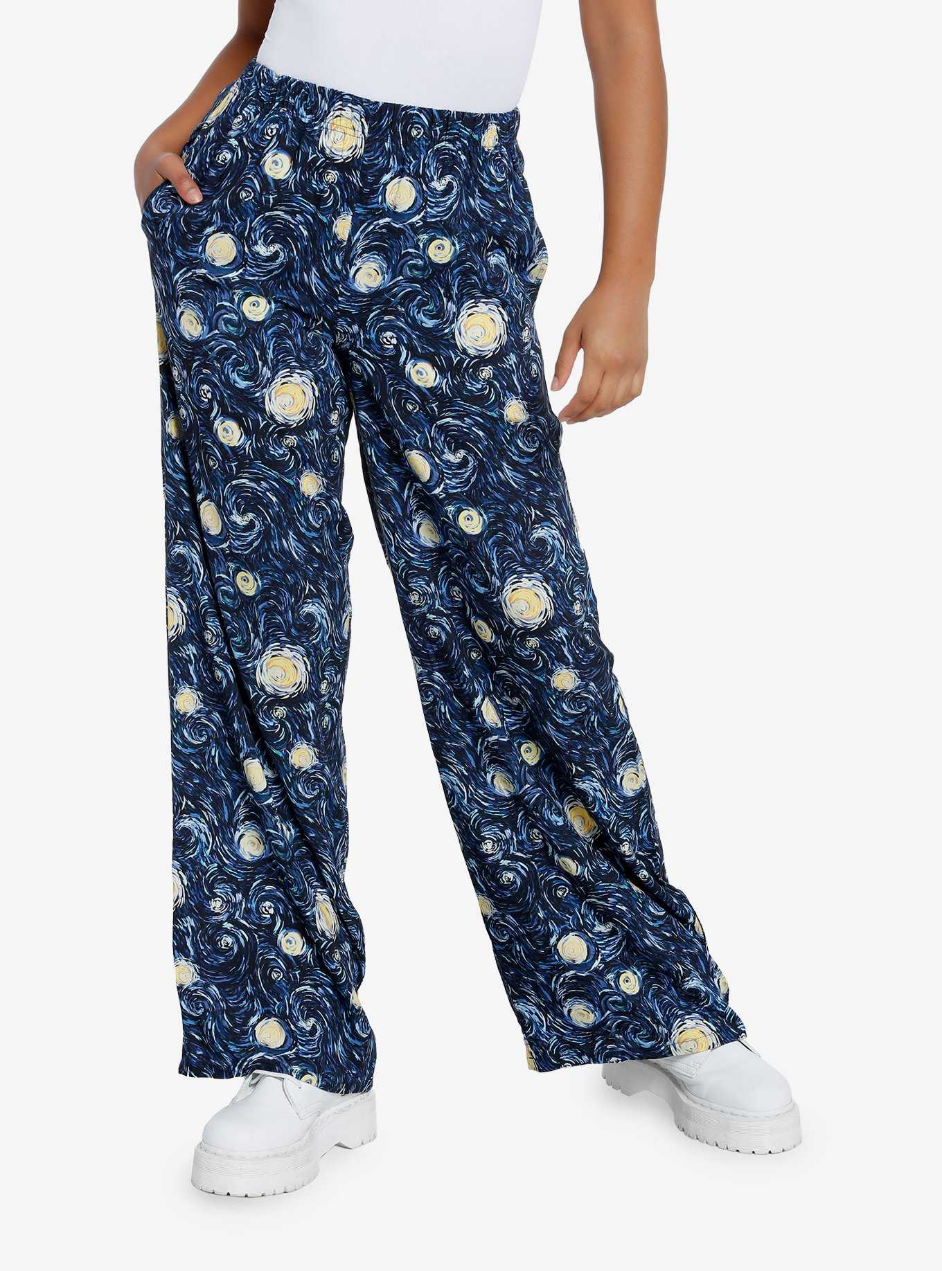Cosmic Aura Starry Night Wide Leg Pants, , hi-res