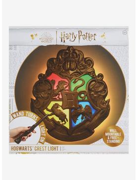 Harry Potter Hogwarts Crest Lamp With Wand, , hi-res
