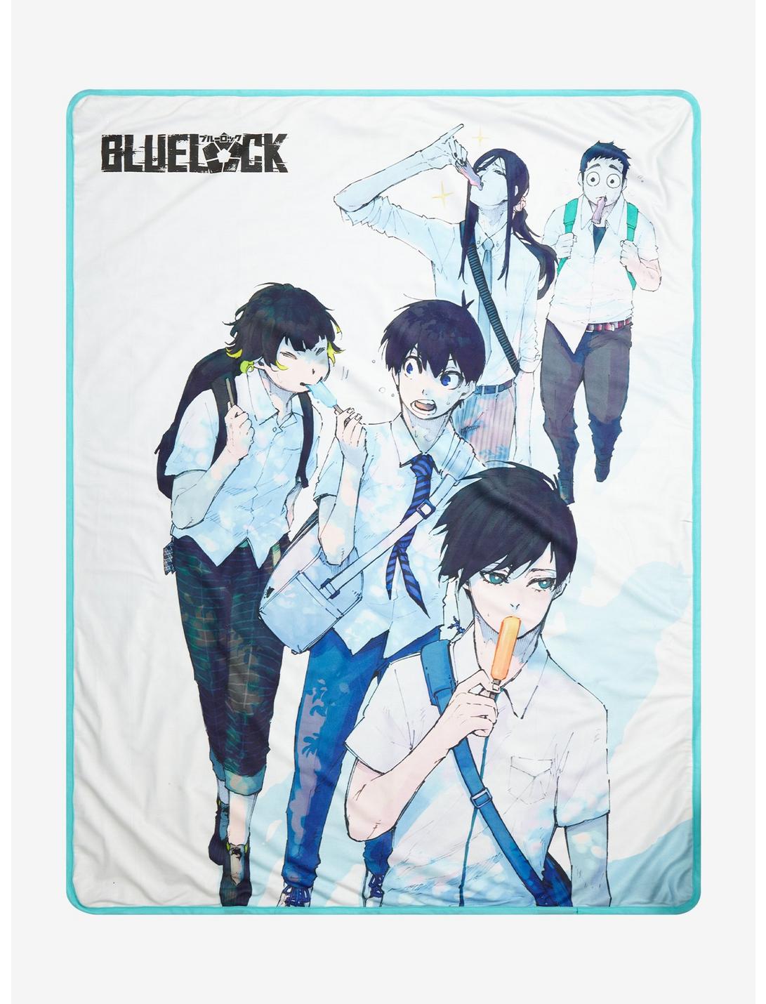 Blue Lock School Group Throw Blanket, , hi-res