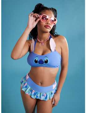 Disney Lilo & Stitch Face Halter Swim Top, , hi-res
