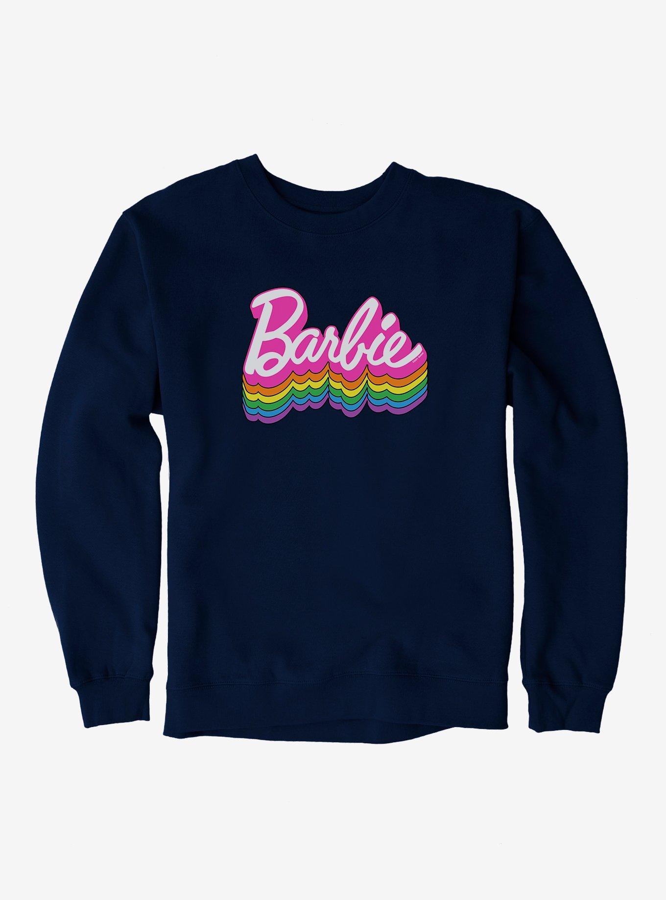 Barbie Ranbow Logo Stack Sweatshirt, , hi-res