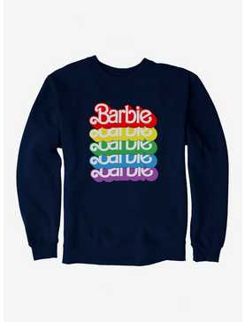 Barbie Text Rainbow Stack Sweatshirt, , hi-res