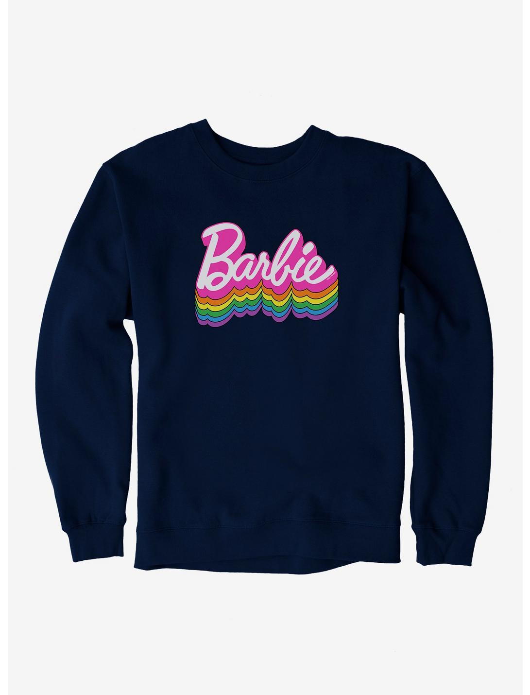 Barbie Ranbow Logo Stack Sweatshirt, , hi-res