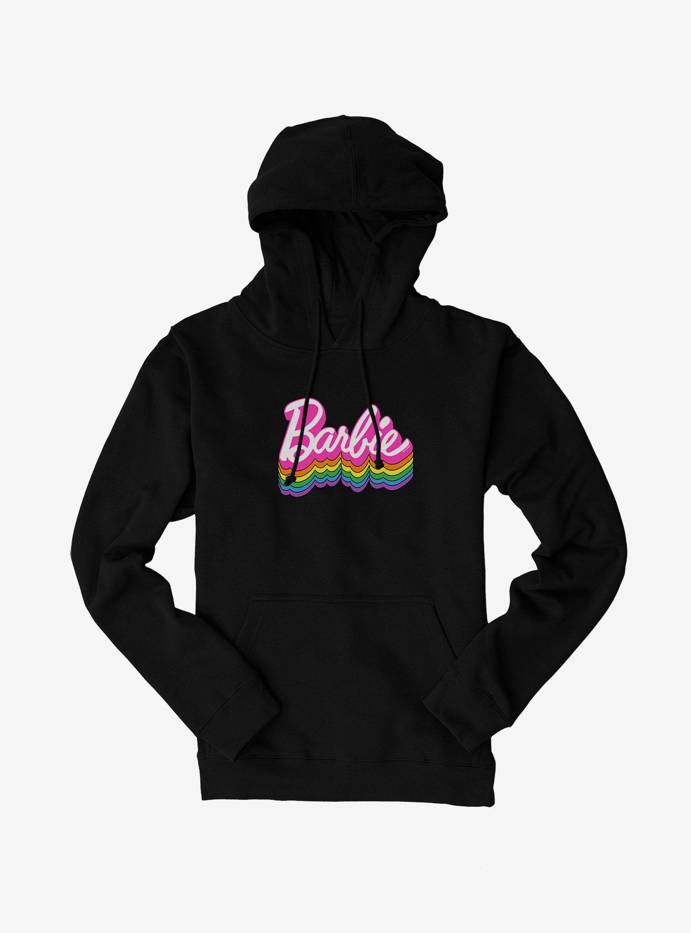 Barbie Ranbow Logo Stack Hoodie, , hi-res