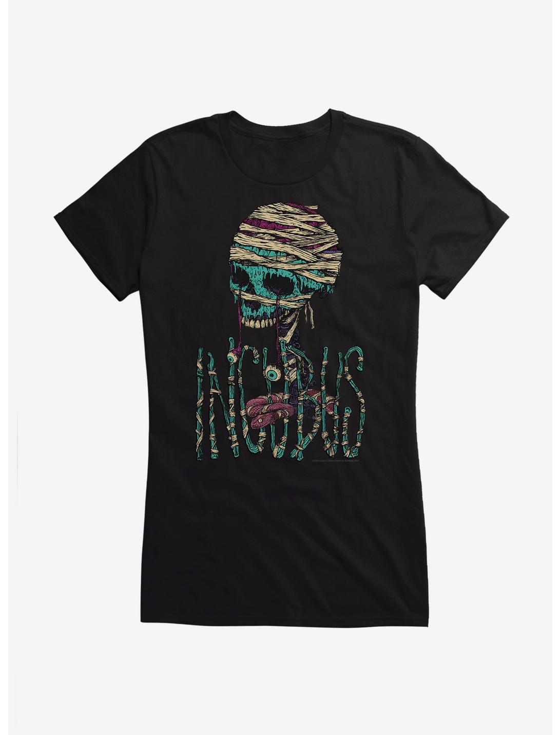 Incubus Mummified Skull Girls T-Shirt, BLACK, hi-res
