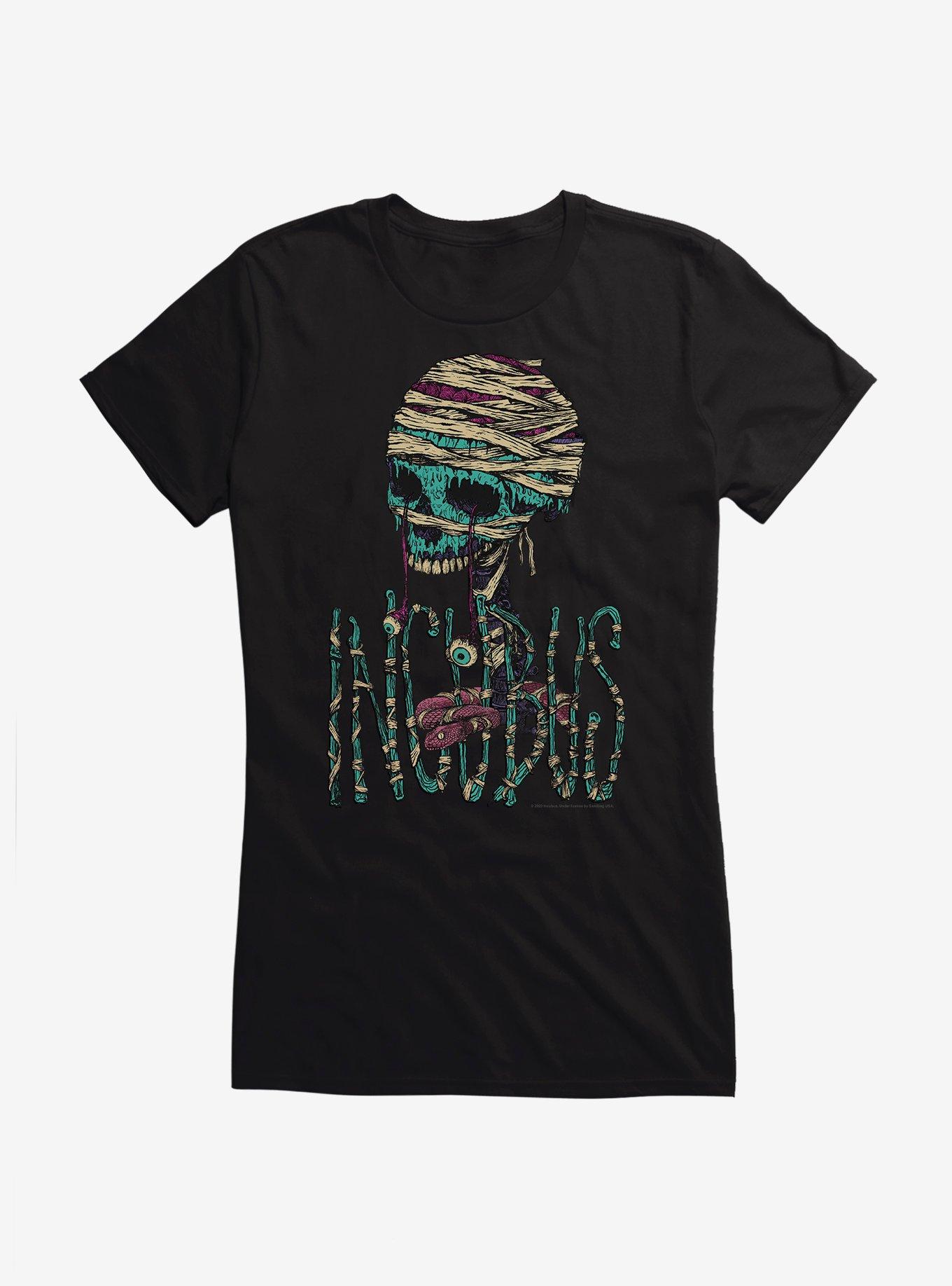 Incubus Mummified Skull Girls T-Shirt, BLACK, hi-res