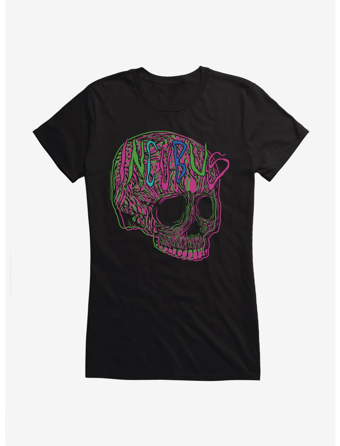 Incubus Neon Skull Girls T-Shirt, BLACK, hi-res
