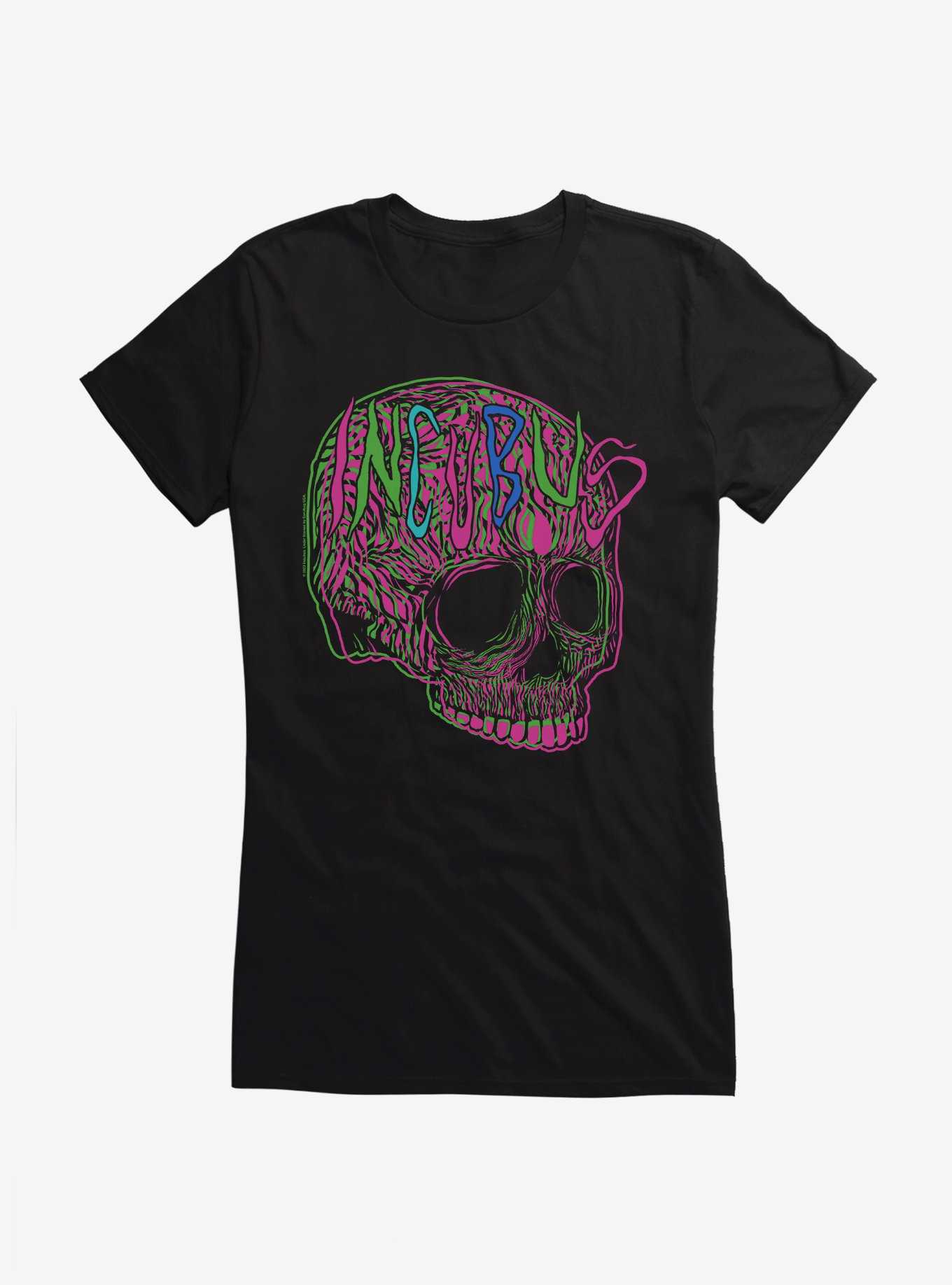 Incubus Neon Skull Girls T-Shirt, , hi-res