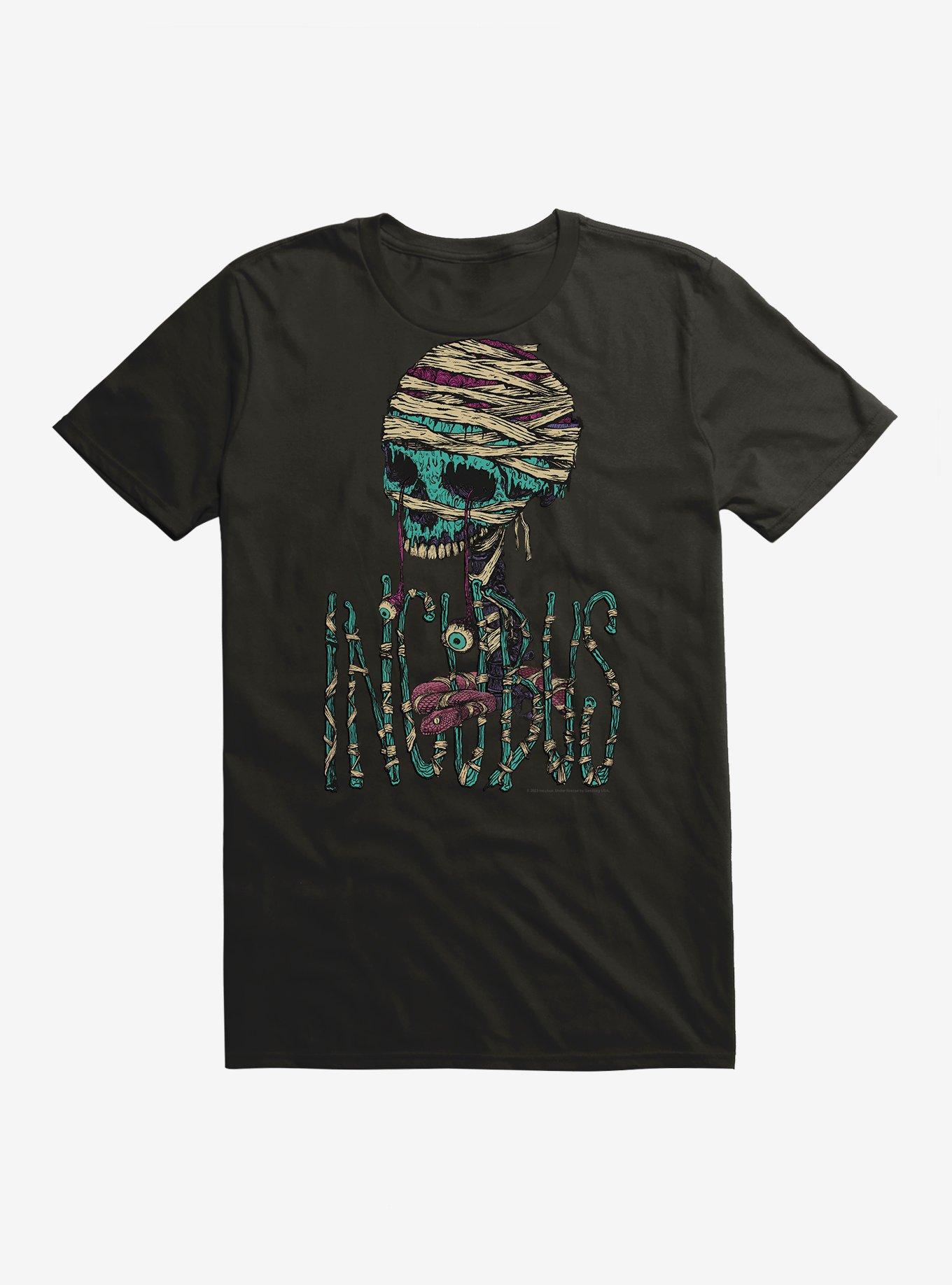 Incubus Mummified Skull T-Shirt, BLACK, hi-res