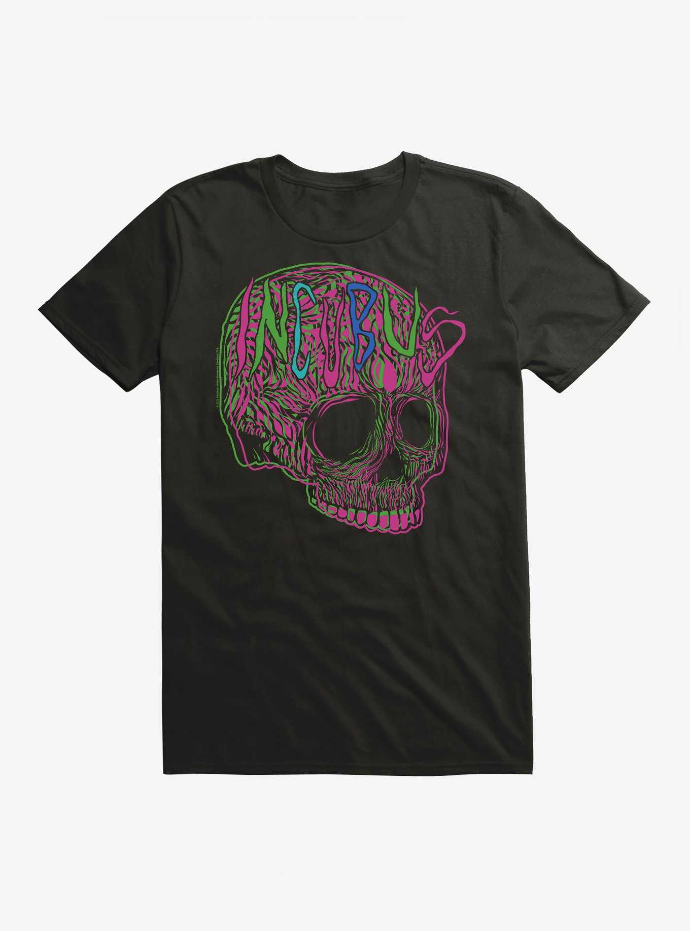 Incubus Neon Skull T-Shirt, , hi-res