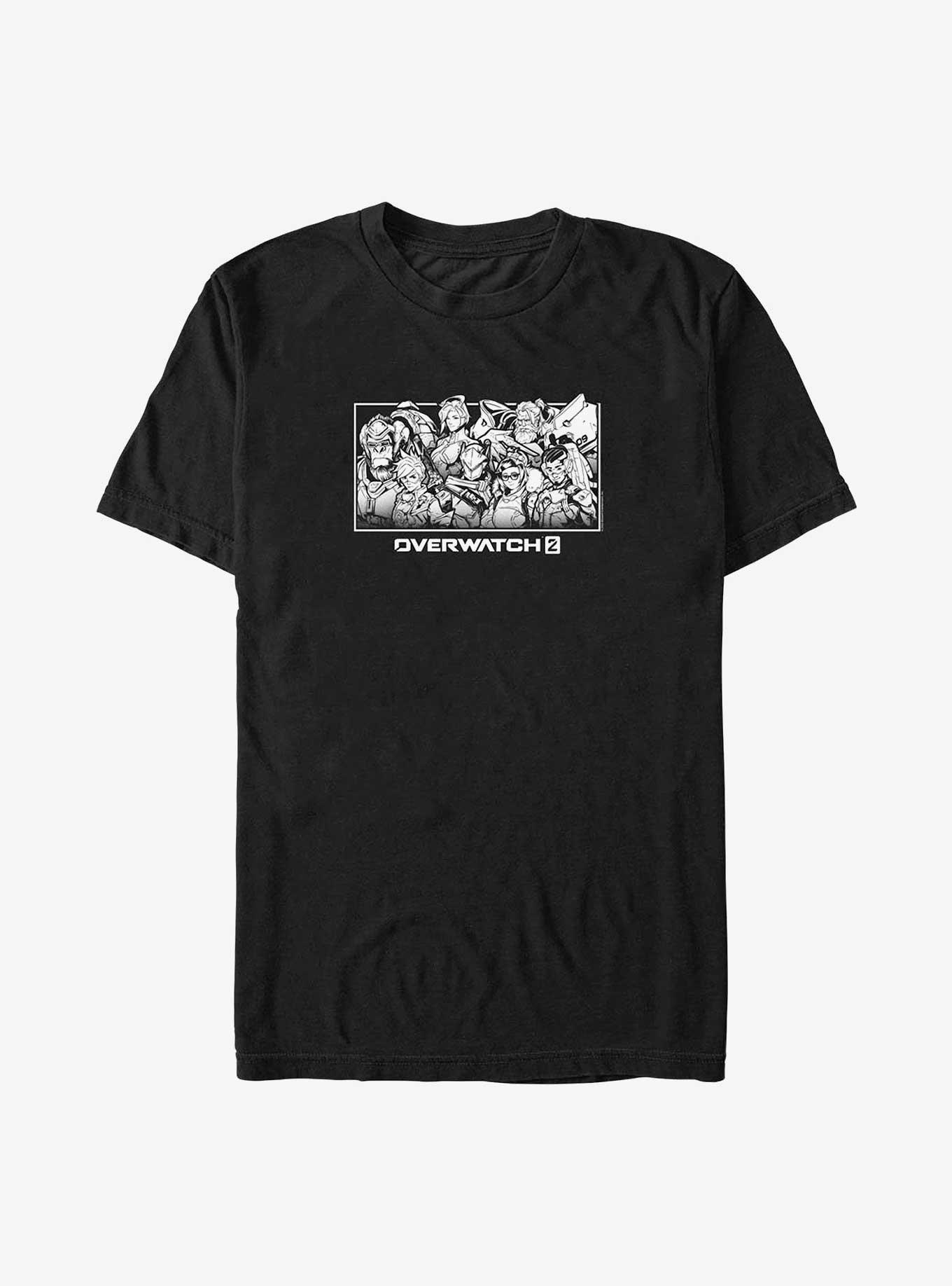 Overwatch Group Crowd Big & Tall T-Shirt, BLACK, hi-res