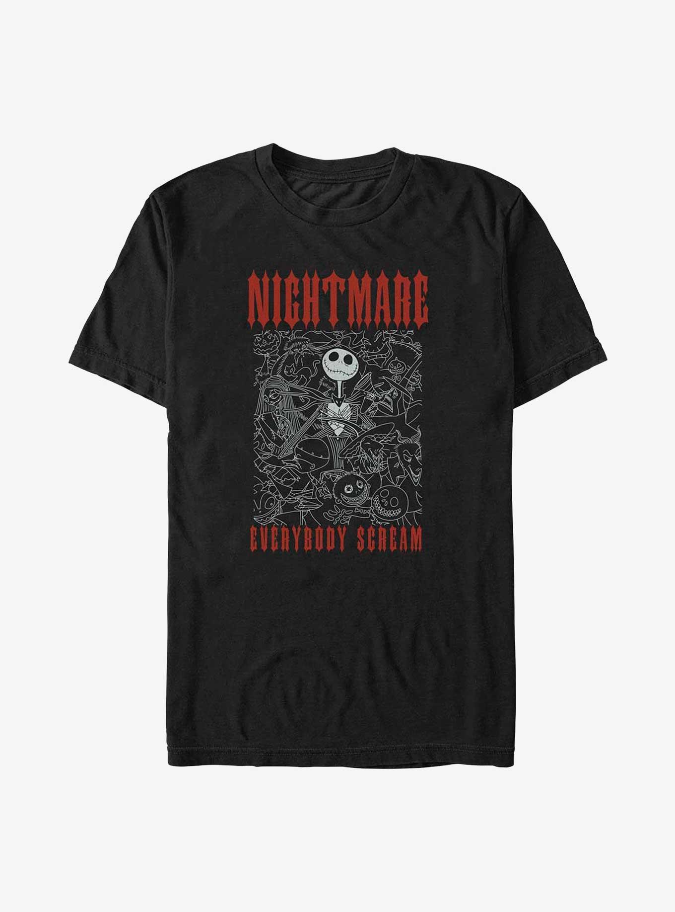 Disney The Nightmare Before Christmas Jack Everybody Scream Big & Tall T-Shirt, BLACK, hi-res