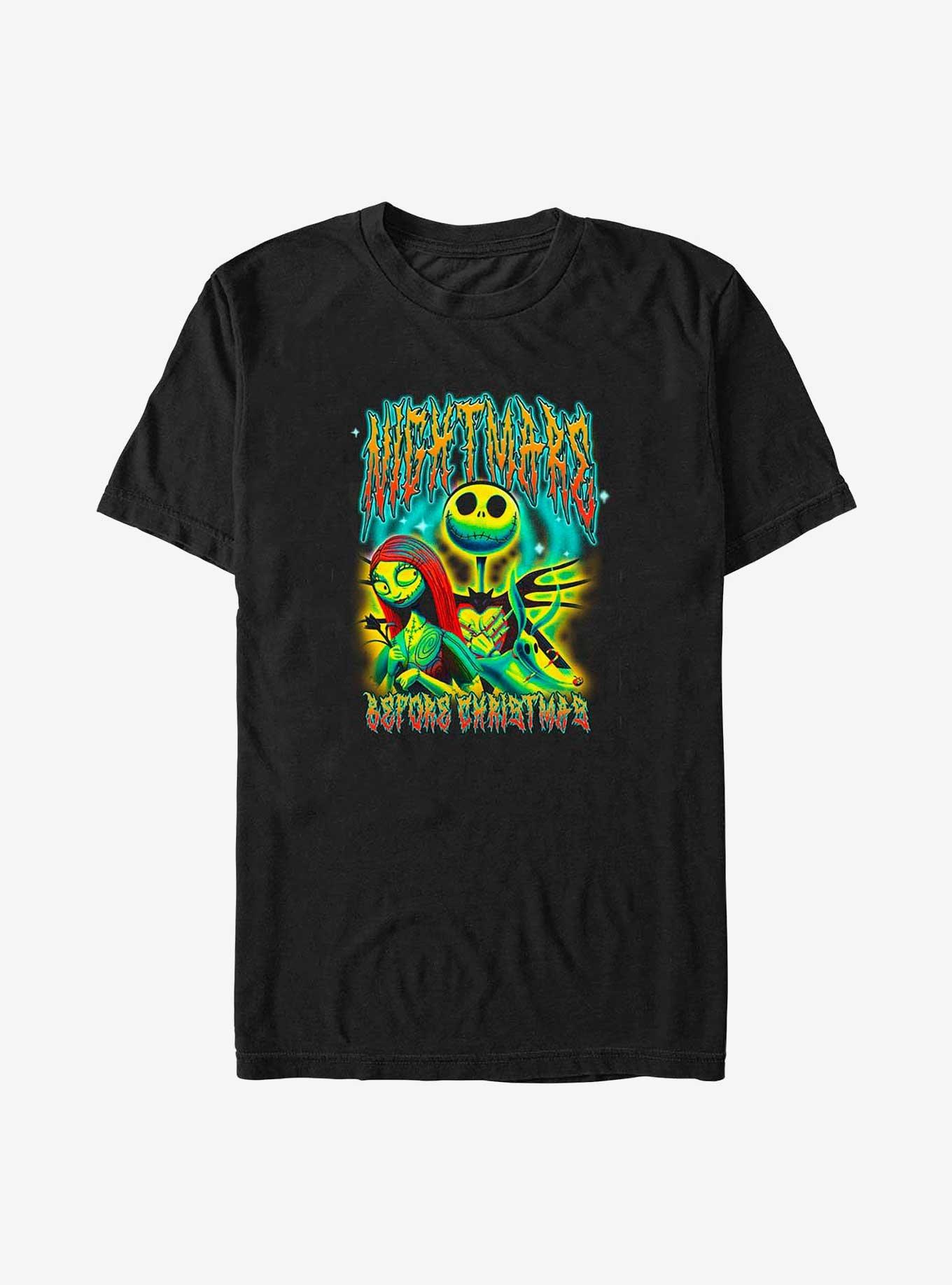 Disney The Nightmare Before Christmas Psychedelic Jack and Sally Big & Tall T-Shirt, BLACK, hi-res