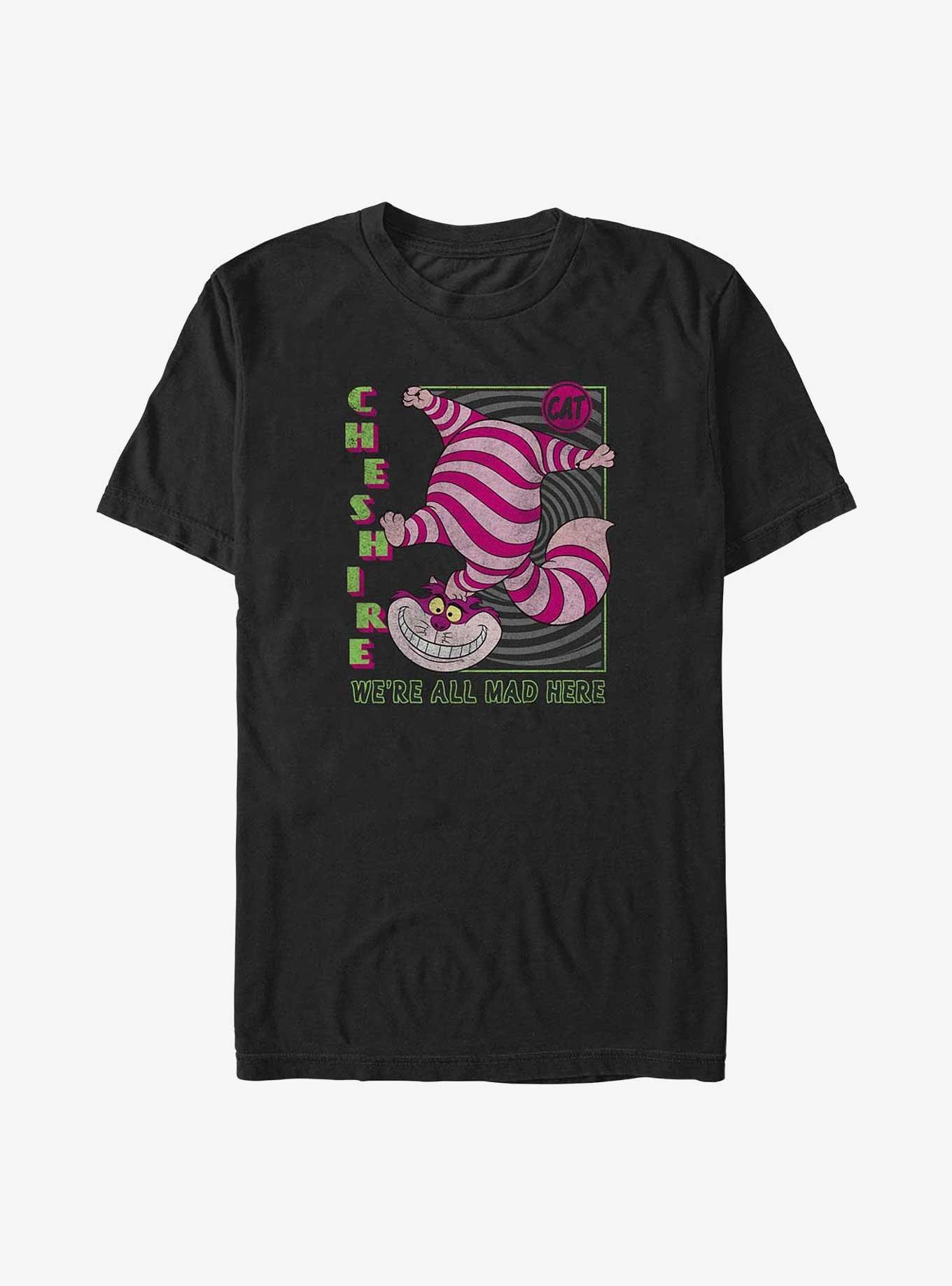 Disney Alice Wonderland Cheshire We're All Mad Here Big & Tall T-Shirt