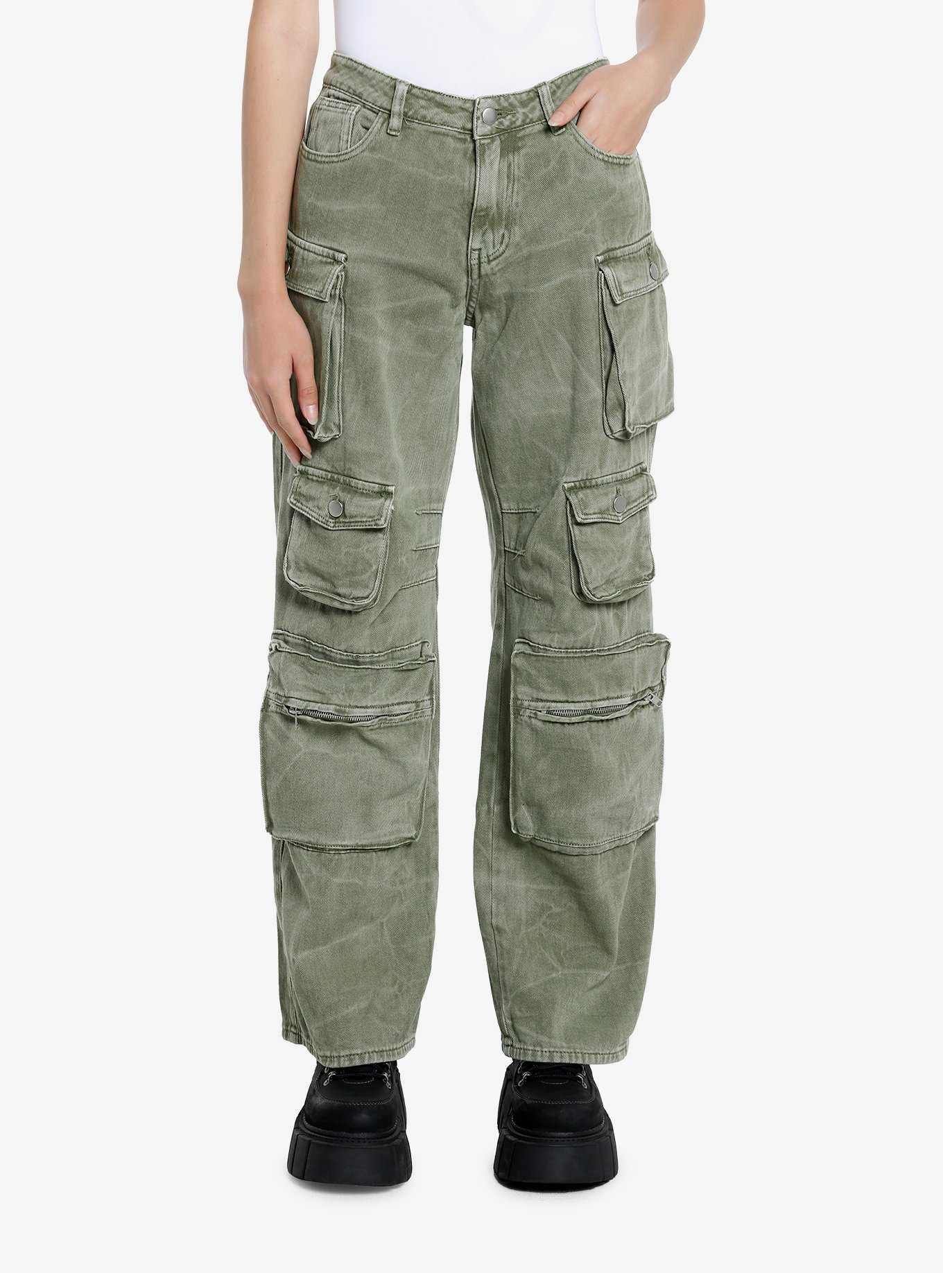 Social Collision Black Double Pocket Cargo Pants Plus Size