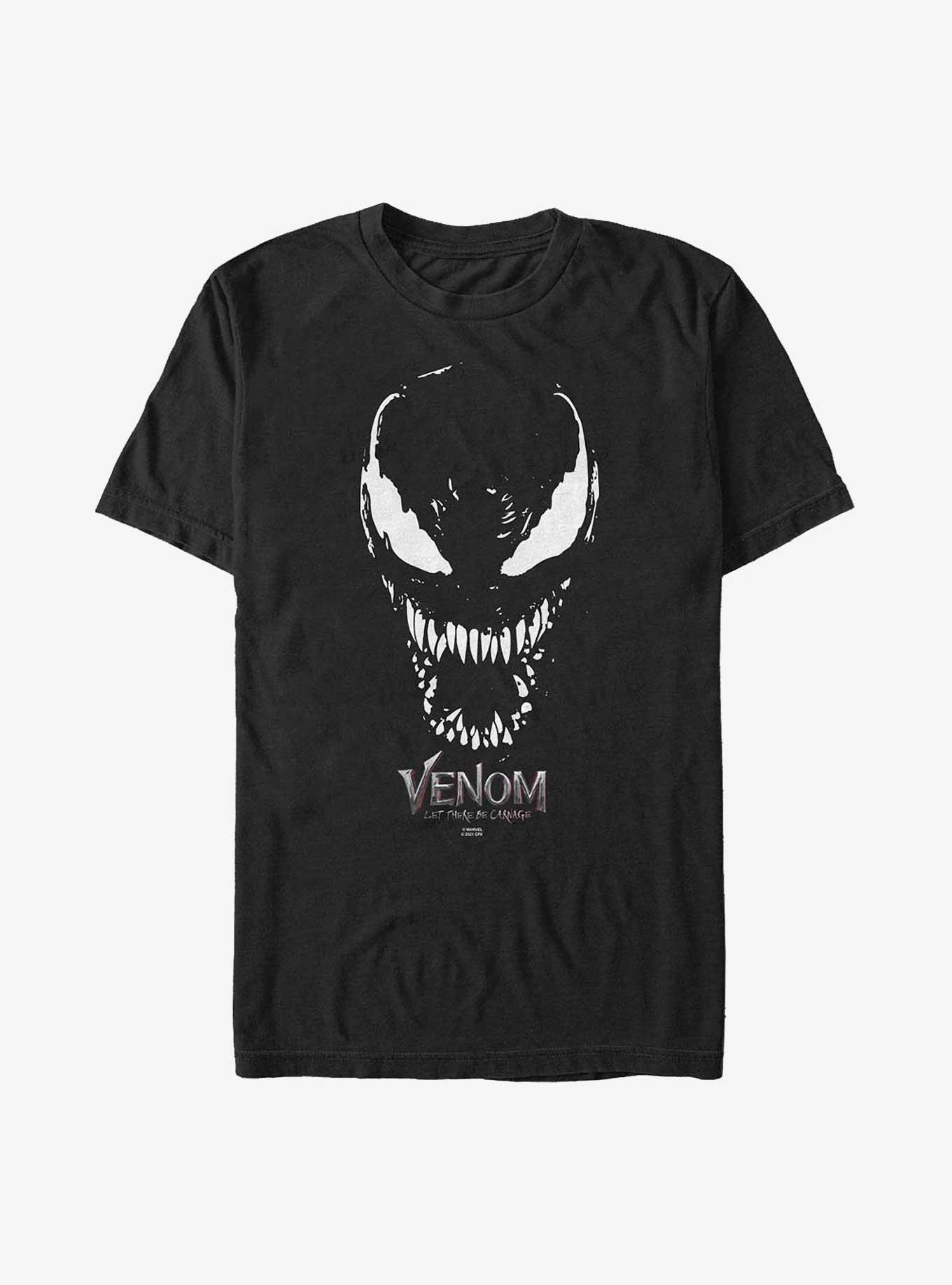 Marvel Venom Gnarly Smile Logo Big & Tall T-Shirt, BLACK, hi-res