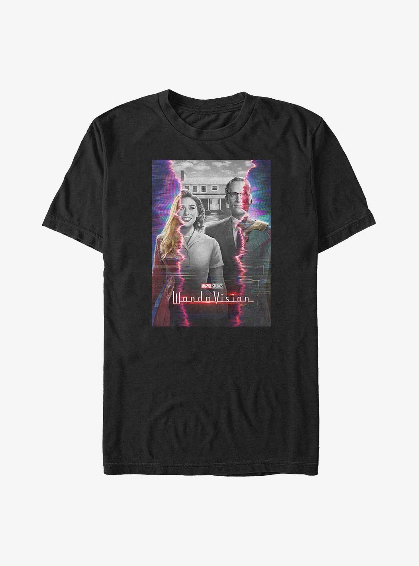 Marvel WandaVision Teaser Poster Big & Tall T-Shirt, BLACK, hi-res