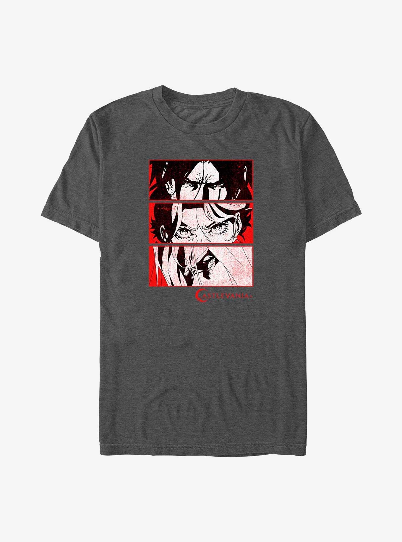 Castlevania Angry Eyes Big & Tall T-Shirt, CHAR HTR, hi-res