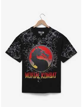 Mortal Kombat Black Allover Print T-Shirt - BoxLunch Exclusive, , hi-res