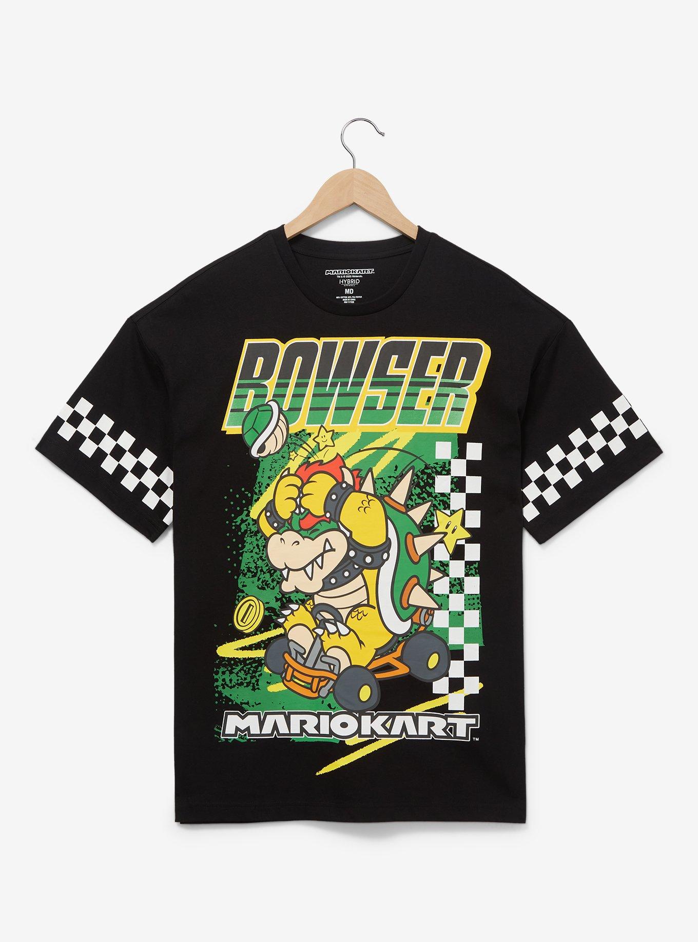 Nintendo Mario Kart Bowser Checkered Racing T-Shirt — BoxLunch Exclusive