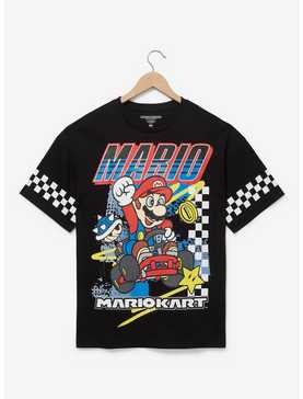 Nintendo Mario Kart Mario Checkered Racing T-Shirt — BoxLunch Exclusive, , hi-res