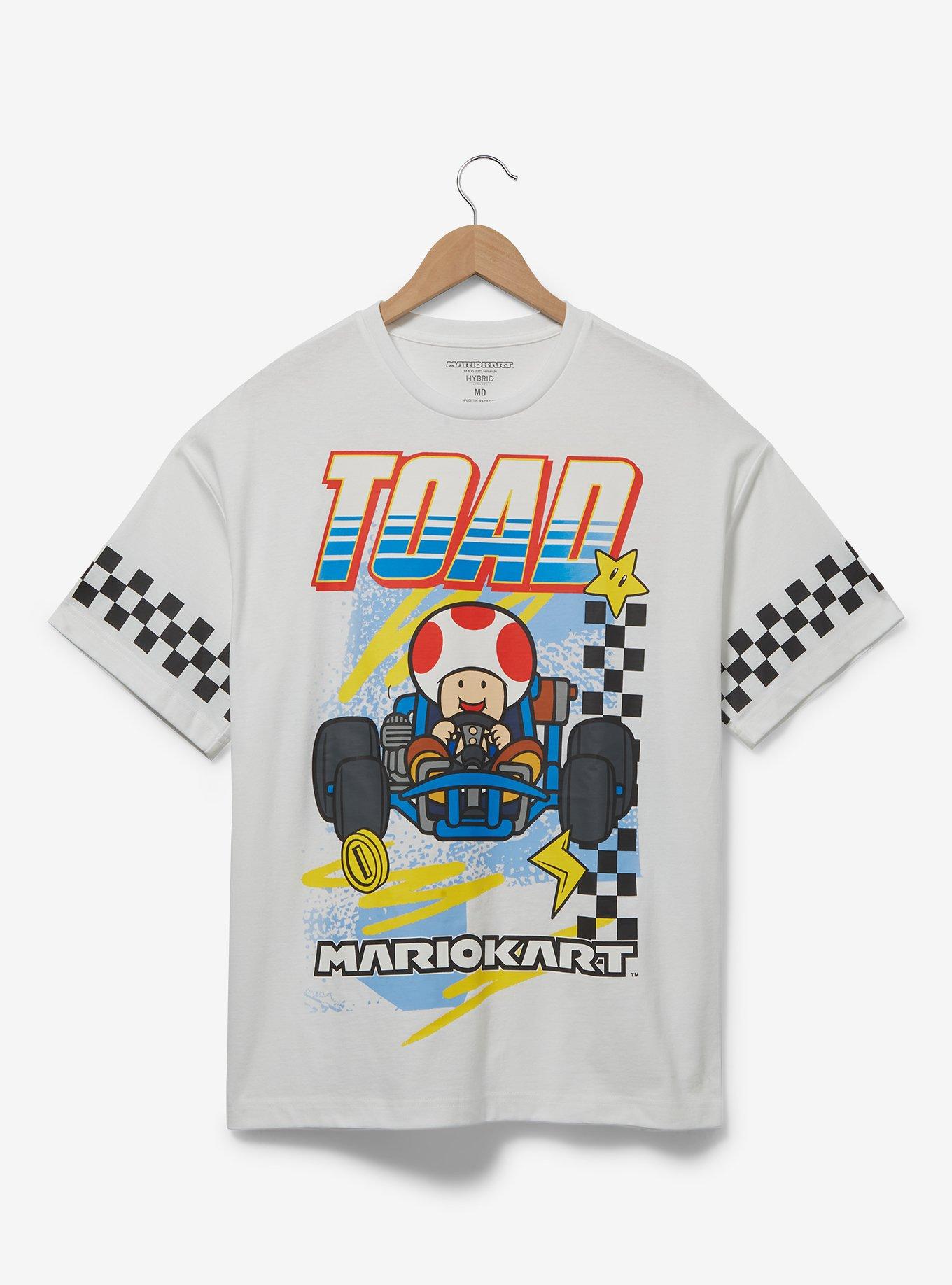 Nintendo Mario Kart Toad Checkered Racing T-Shirt — BoxLunch Exclusive, MULTI, hi-res