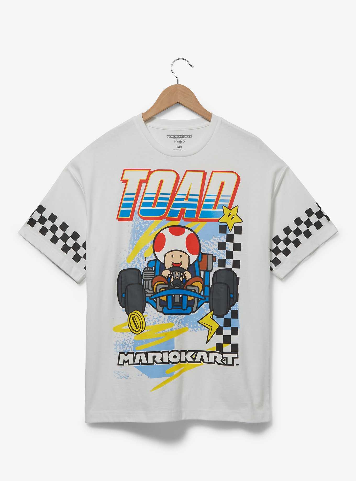 Nintendo Mario Kart Toad Checkered Racing T-Shirt — BoxLunch Exclusive, , hi-res