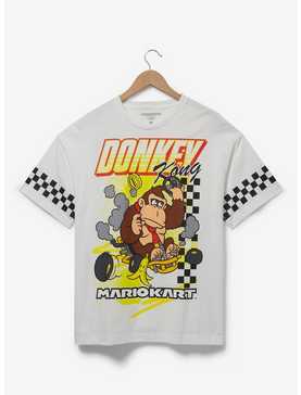 Nintendo Mario Kart Donkey Kong Checkered Racing T-Shirt — BoxLunch Exclusive, , hi-res