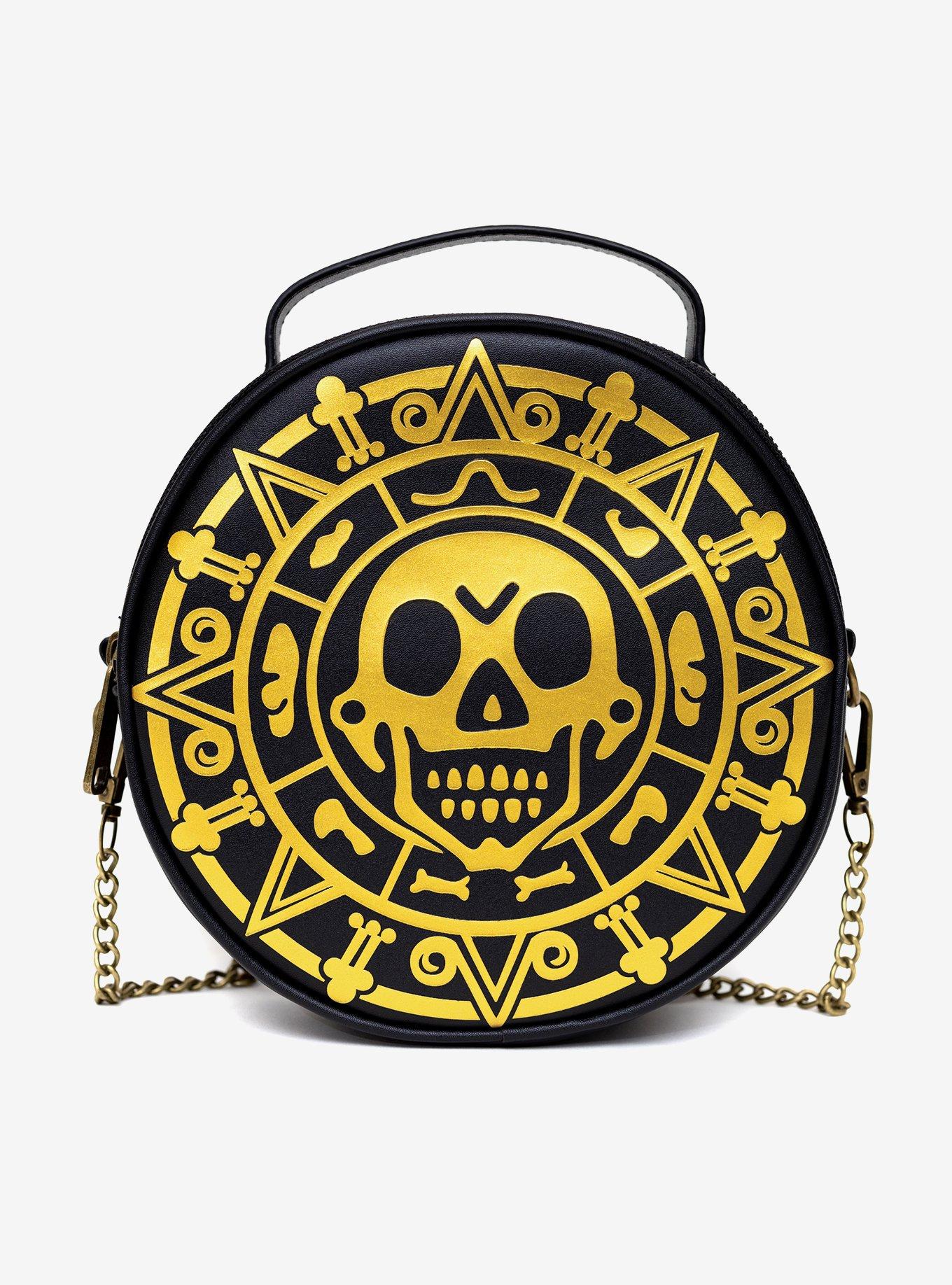 Disney Pirates Of The Caribbean Dead Men Tell No Tales Aztec Coin Crossbody Bag