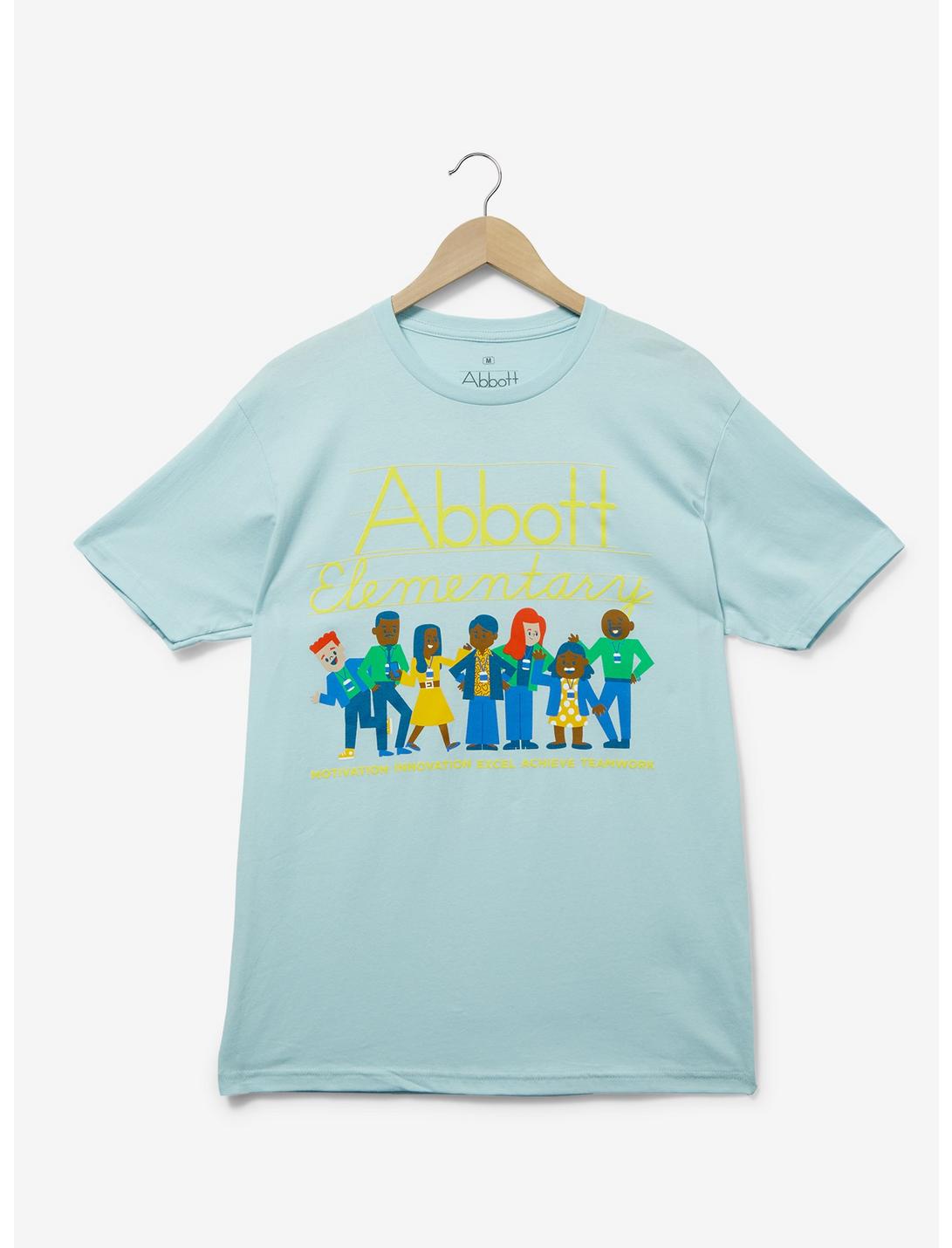 Abbott Elementary Cartoon Group Portrait T-Shirt - BoxLunch Exclusive, LIGHT BLUE, hi-res