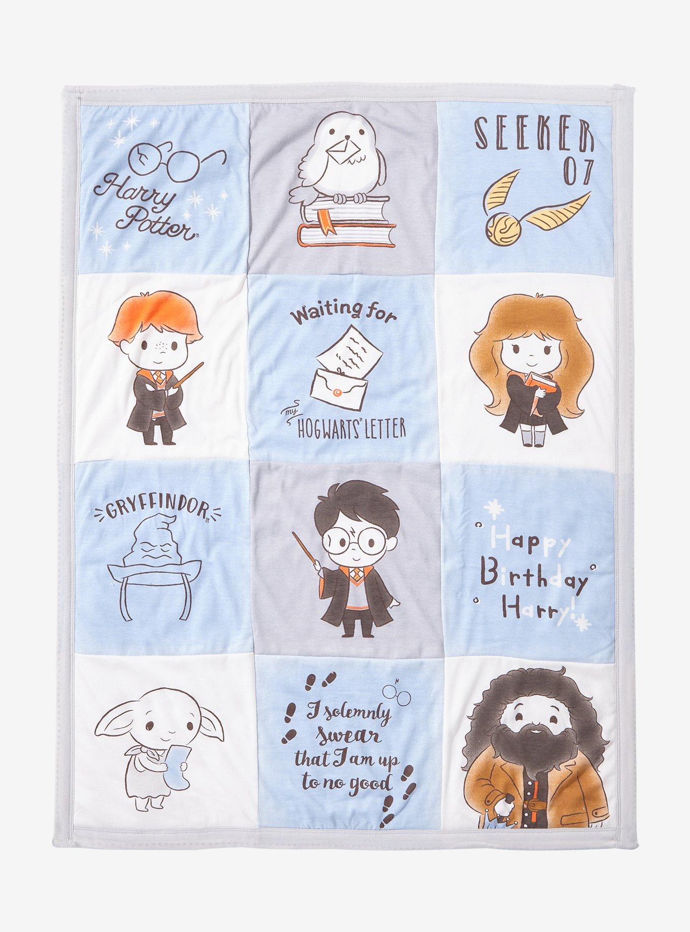 Harry Potter Hogwarts Letter Quilted Baby Blanket &mdash; BoxLunch Exclusive, , hi-res