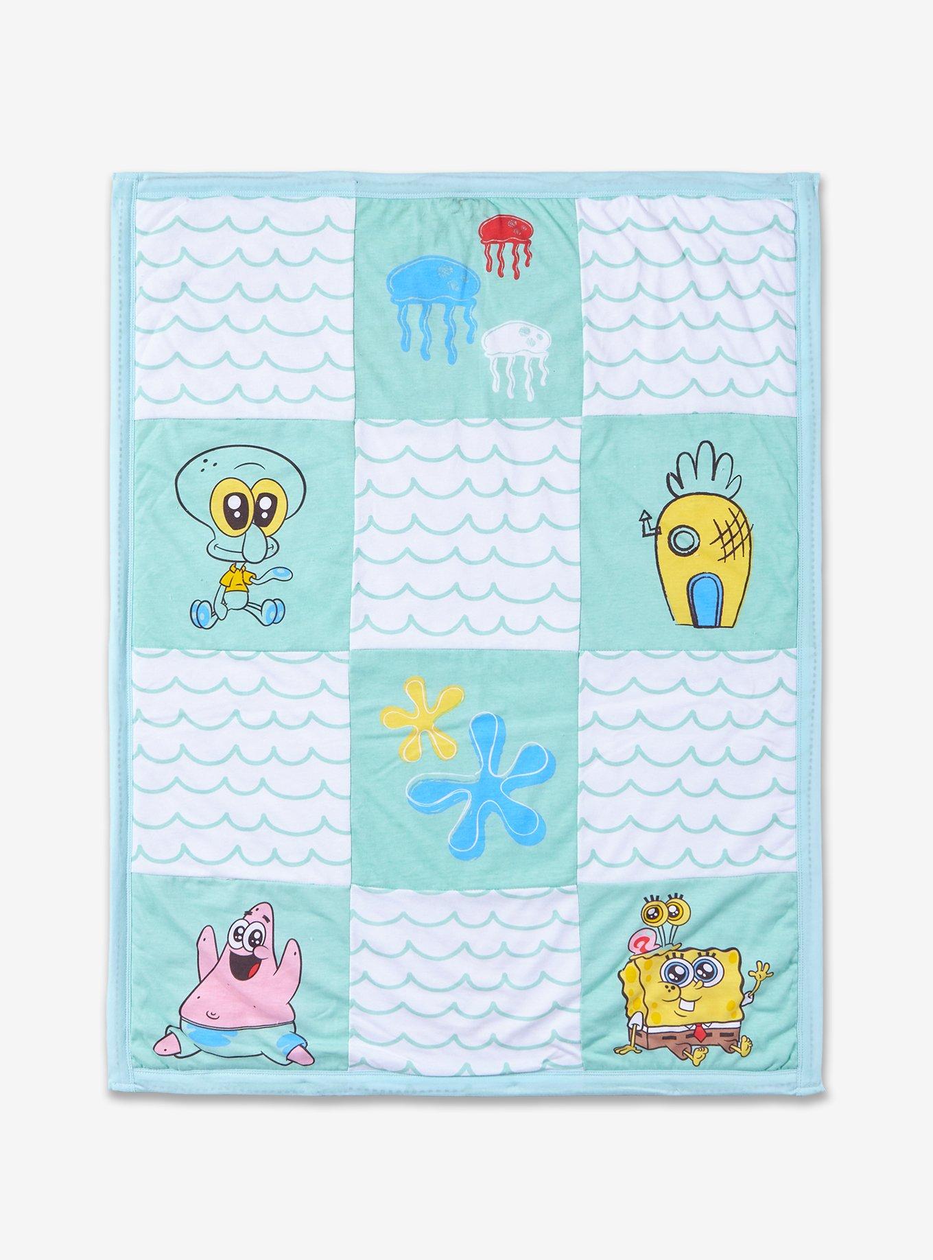 SpongeBob SquarePants Bikini Bottom Chibi Quilted Baby Blanket - BoxLunch Exclusive, , hi-res