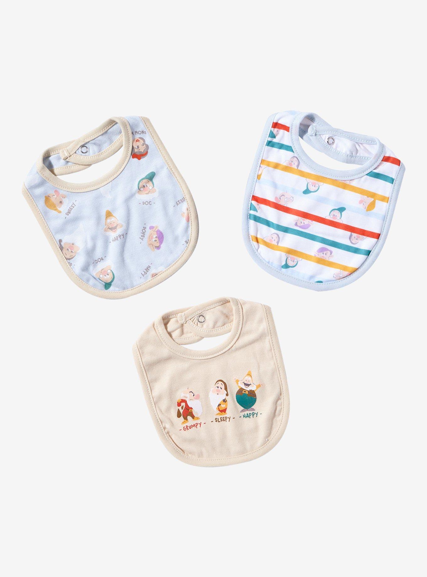 Disney Snow White and the Seven Dwarfs Allover Print Bib Set &mdash; BoxLunch Exclusive, , hi-res