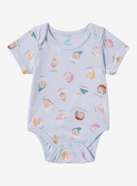 Disney Snow White and the Seven Dwarfs Allover Print Infant One-Piece — BoxLunch Exclusive