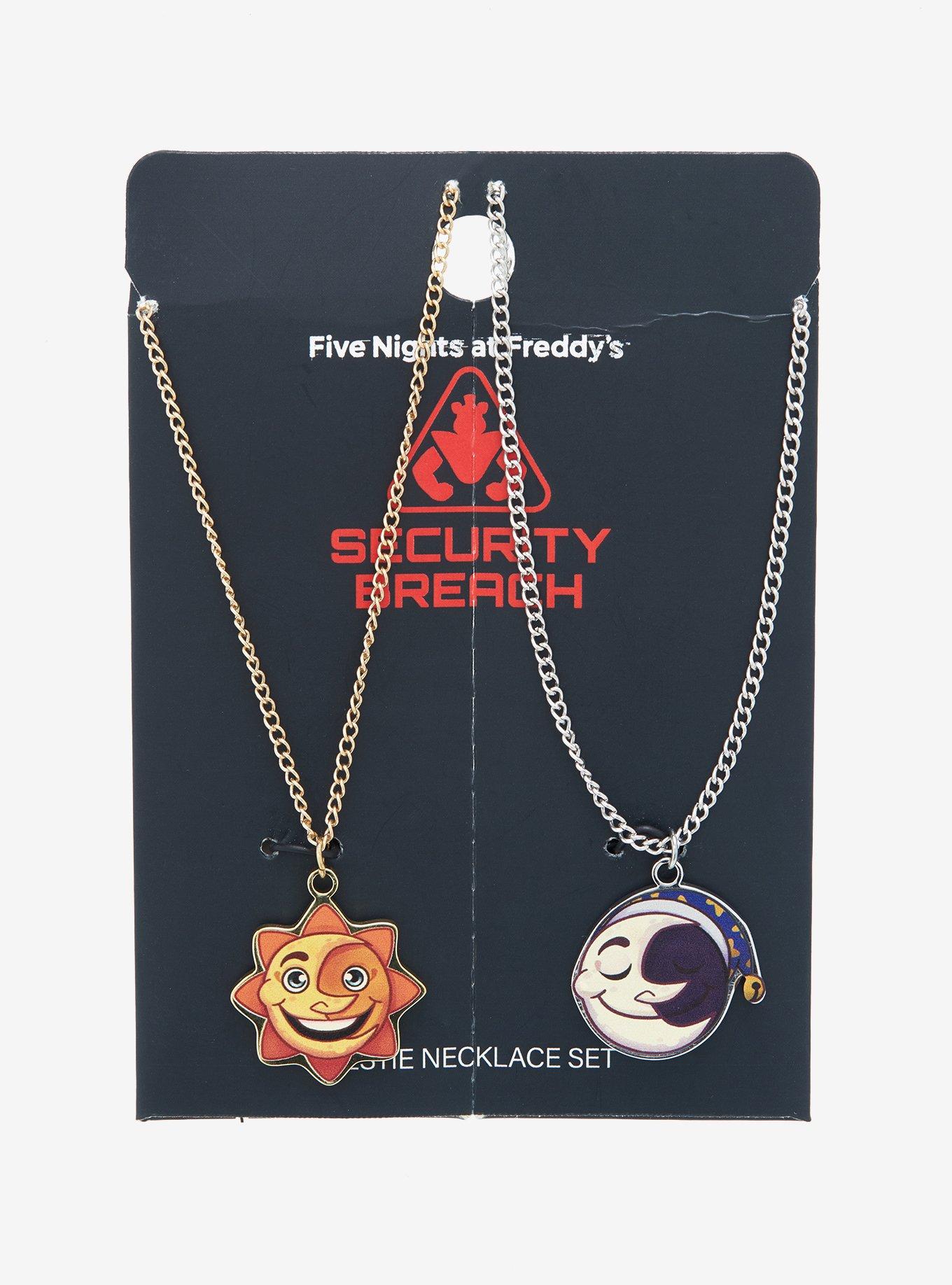 Five Nights At Freddy's: Security Breach Sun & Moon Best Friend Necklace Set