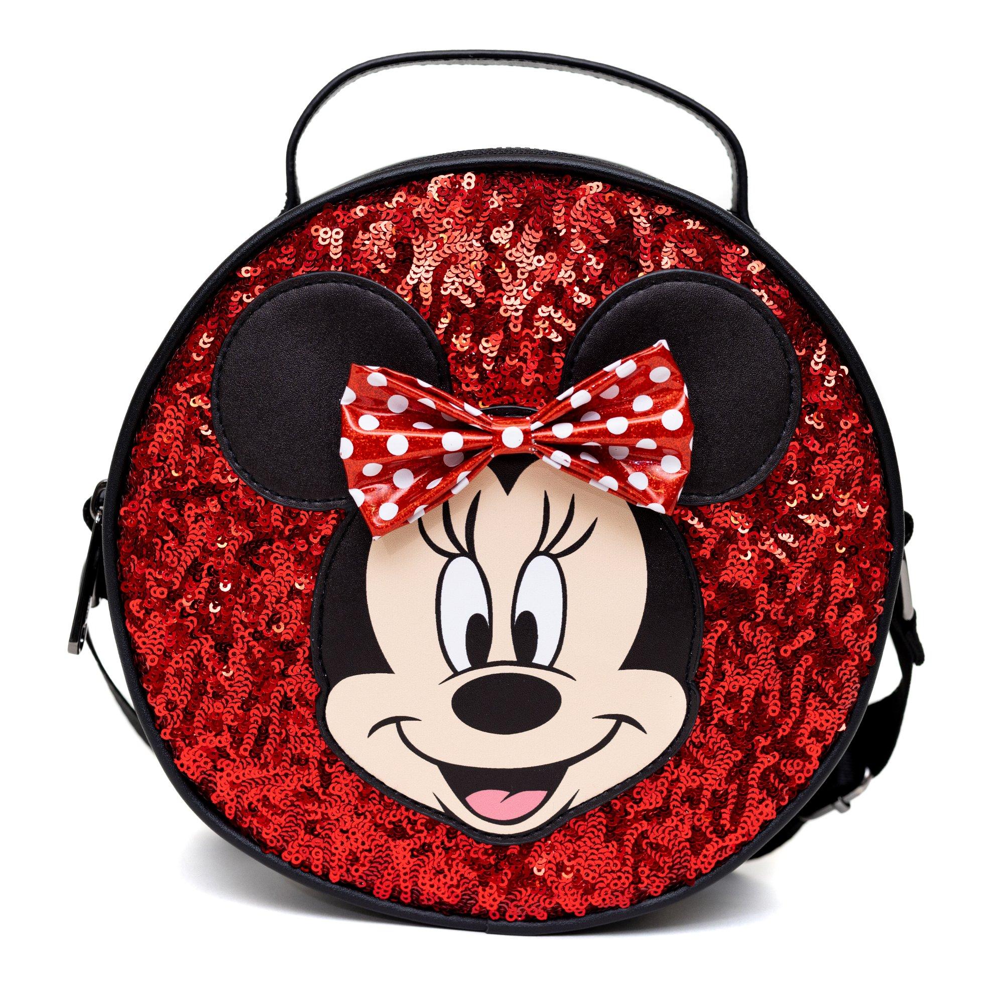 Disney Minnie Mouse Bow Applique Red Sequin Crossbody Bag BoxLunch