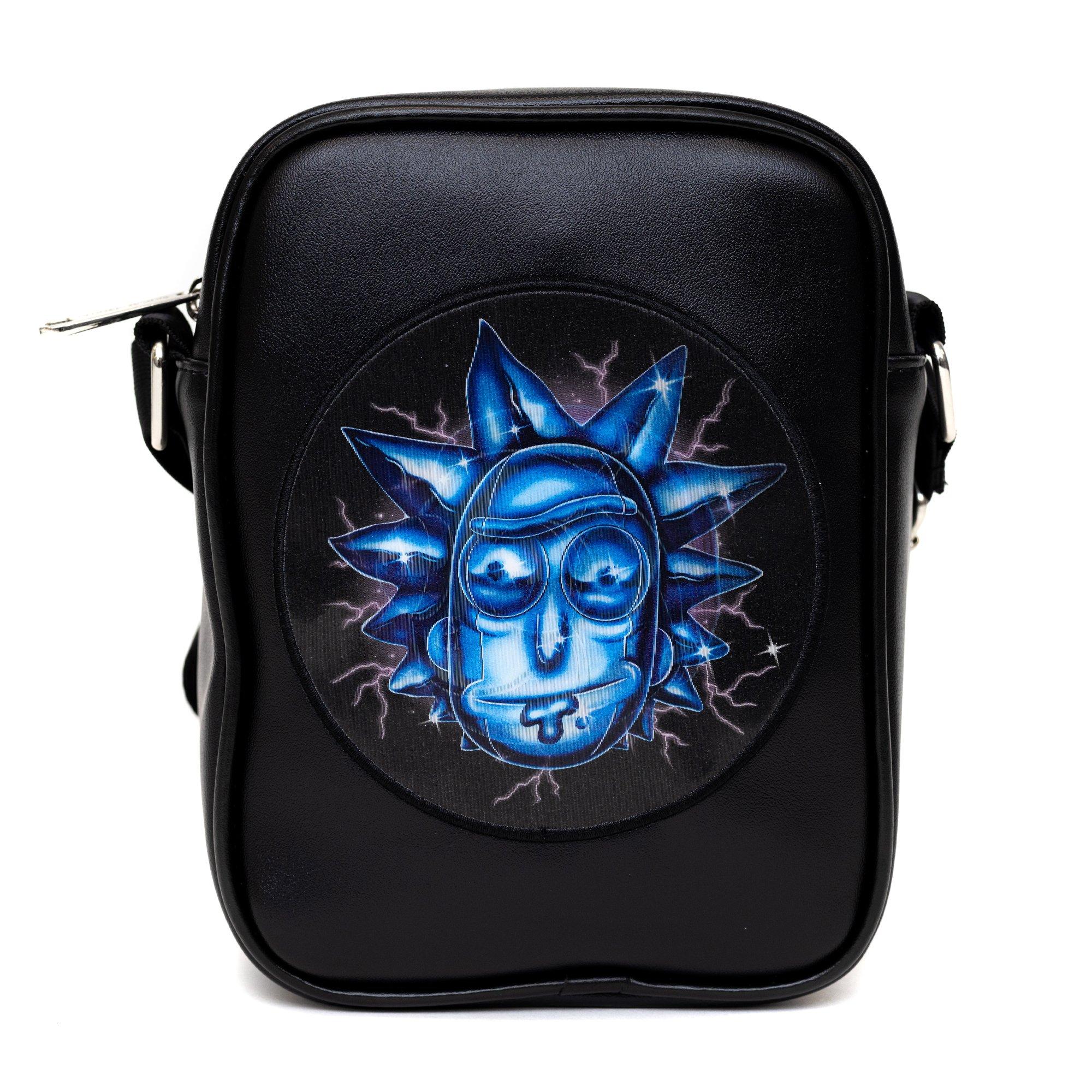 Rick And Morty Lenticular Face Expression Applique Crossbody Bag, , hi-res