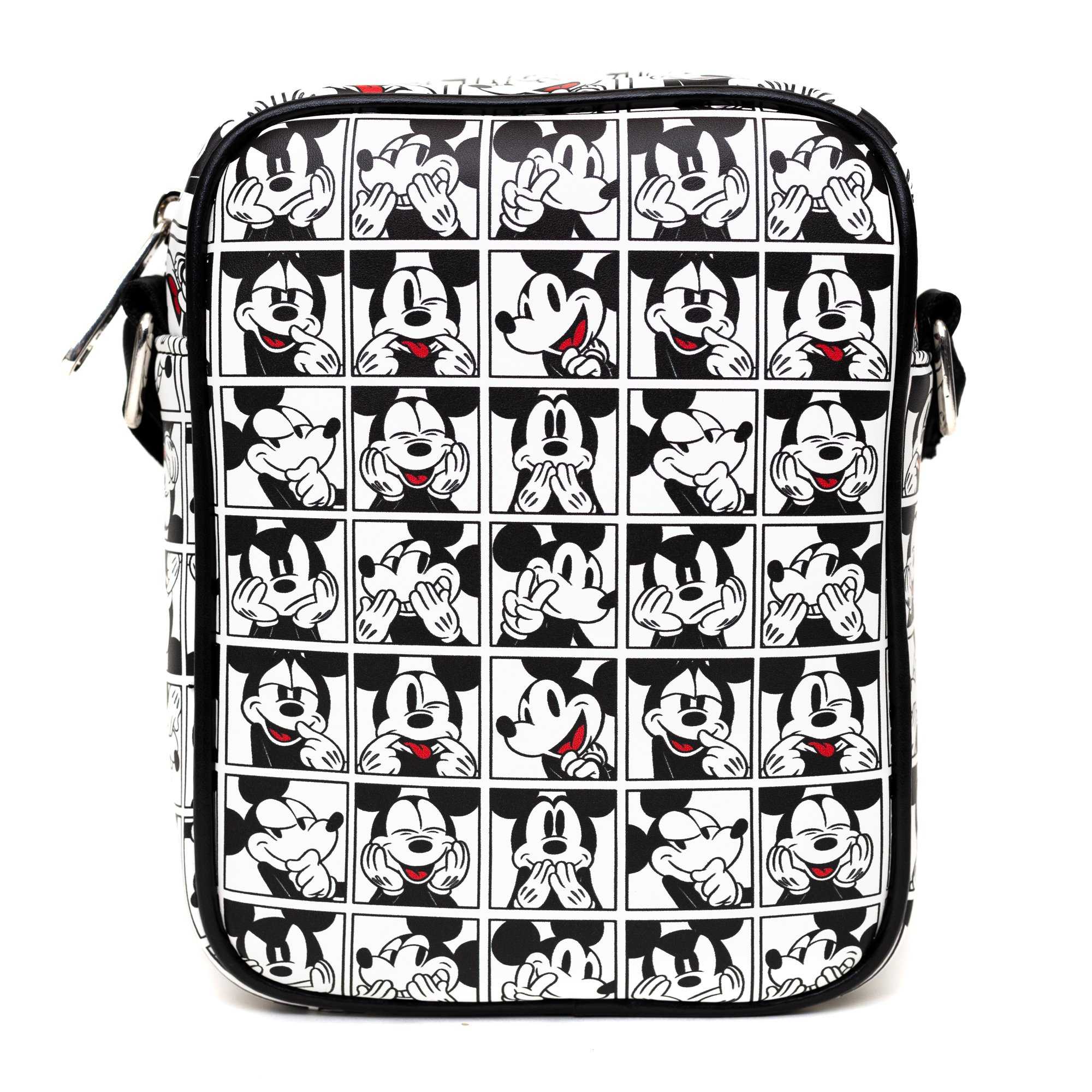 Disney Mickey Mouse Expression Blocks White Black Crossbody Bag, , hi-res