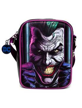 DC Comics Joker Jail Break And Batman Comic Book Poses Black Crossbody Bag, , hi-res