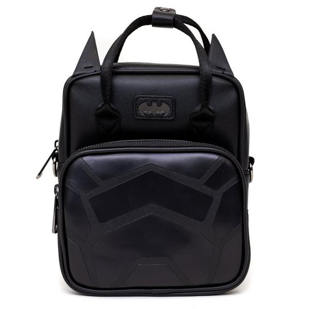 DC Comics Batman Embossed Armor Texture Black Crossbody Bag | BoxLunch