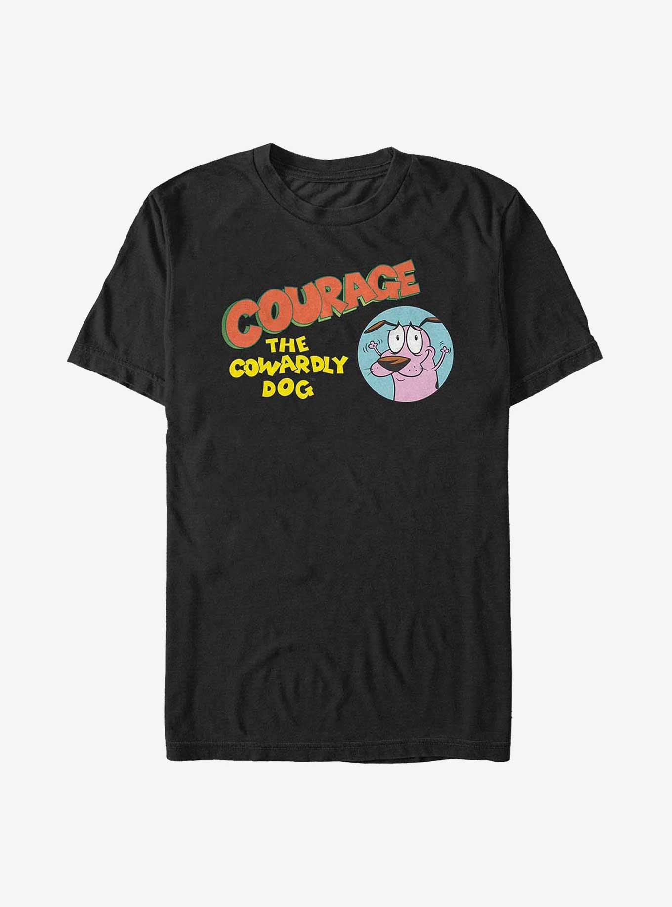Courage The Cowardly Dog Courage Logo Big & Tall T-Shirt, BLACK, hi-res