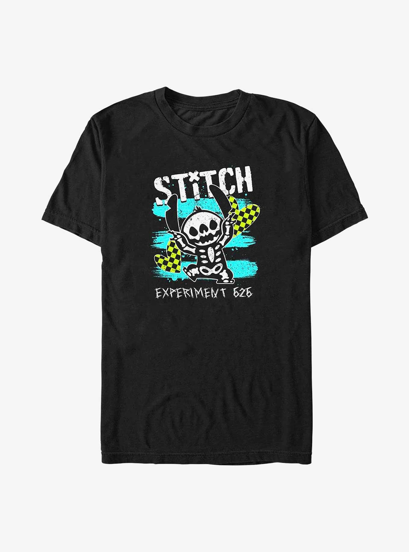 Disney Lilo & Stitch Emo Skelestitch Big & Tall T-Shirt, BLACK, hi-res