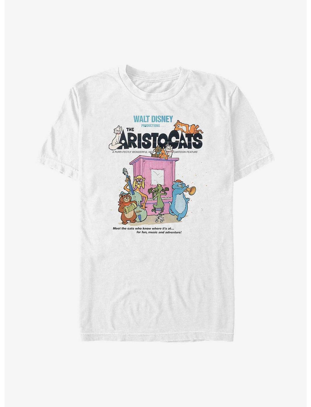 Disney The AristoCats The Cats Who Know Where It's At Poster Big & Tall T-Shirt, WHITE, hi-res