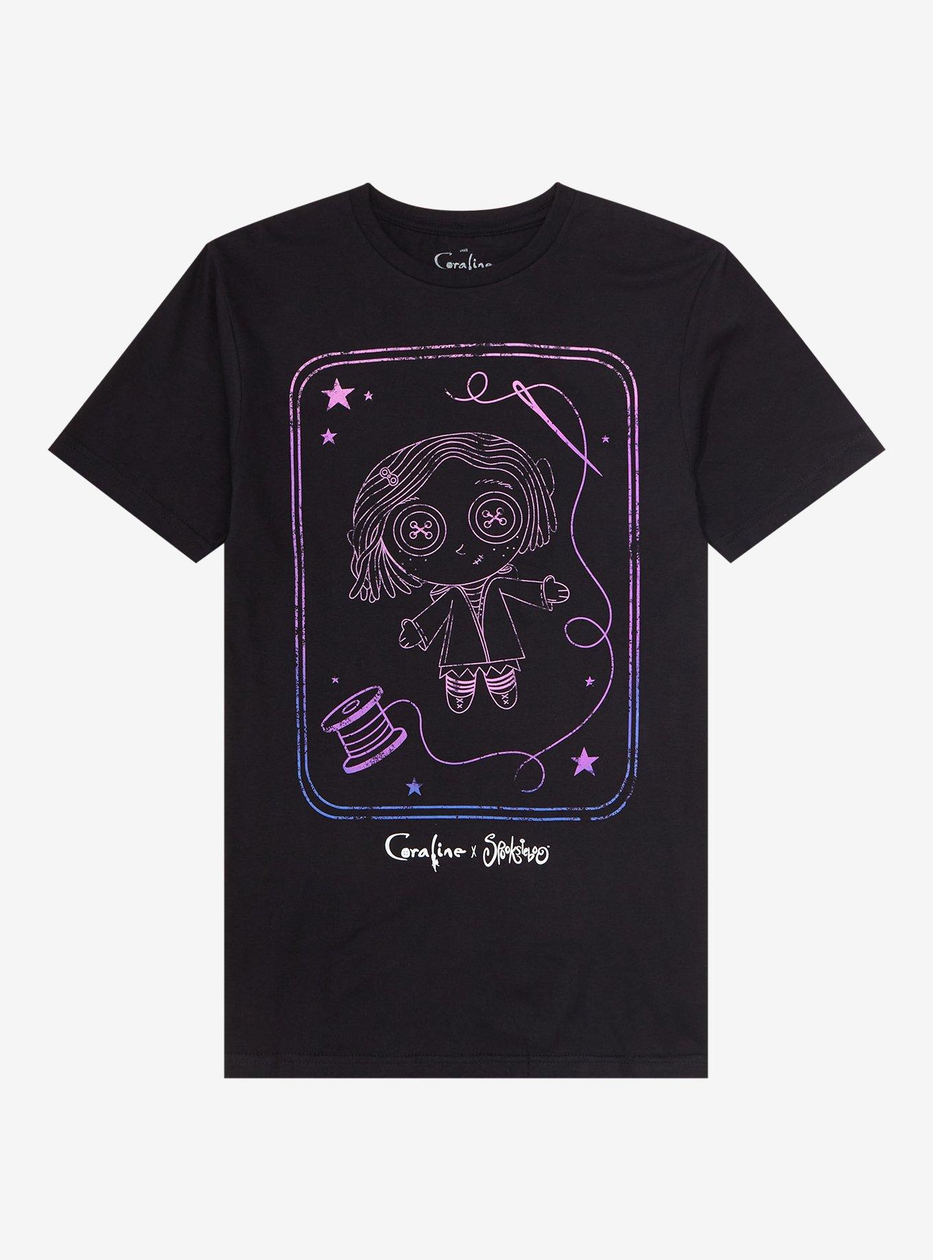 Coraline X Spooksieboo Doll Boyfriend Fit Girls T-Shirt, MULTI, hi-res