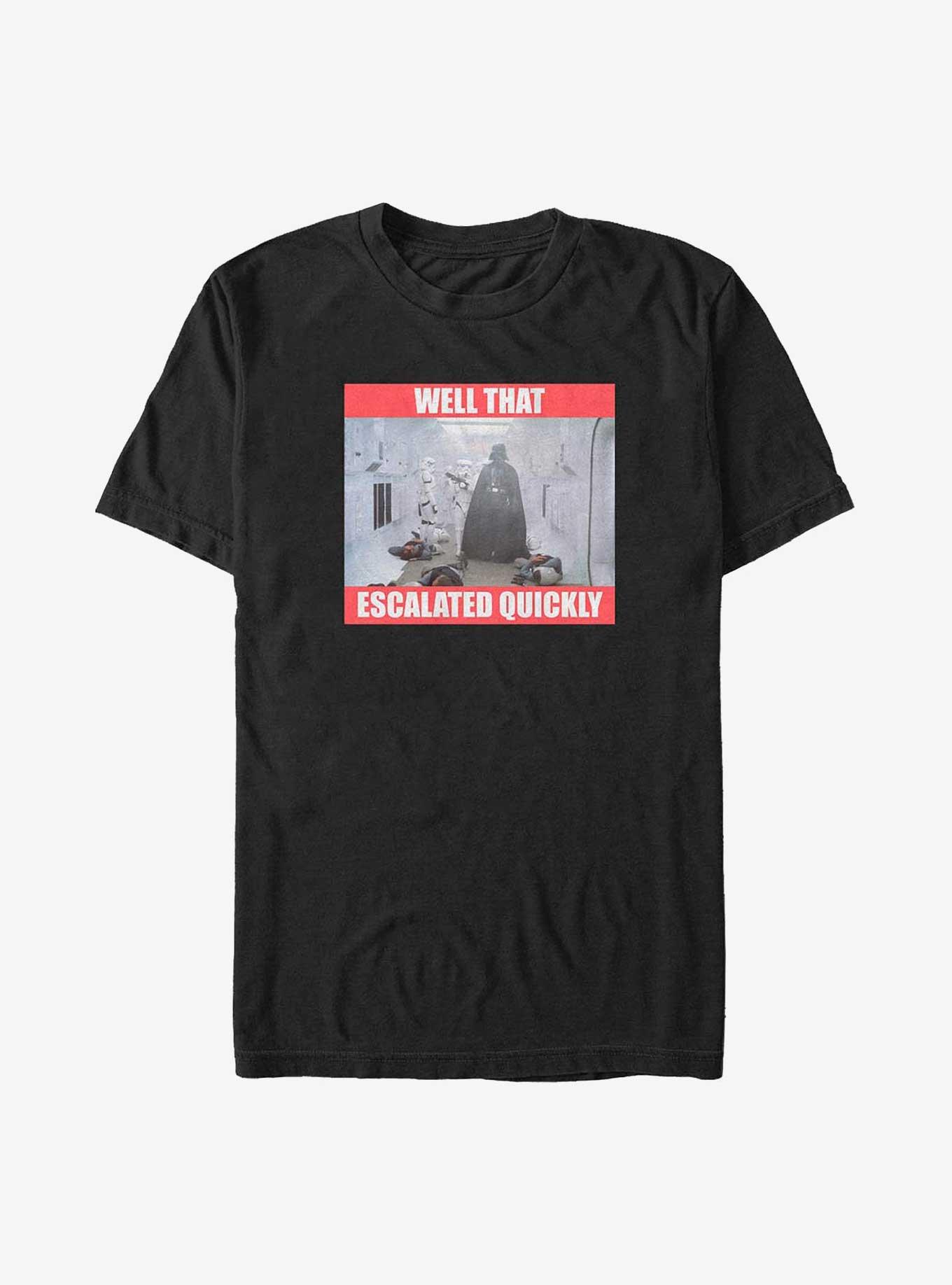 Star Wars Escalated Quickly Big & Tall T-Shirt, BLACK, hi-res